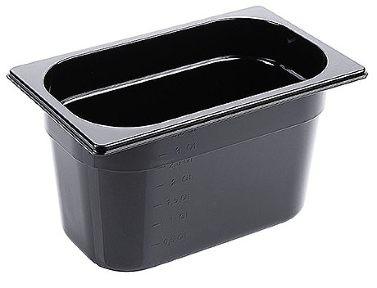 GN Behälter, schwarz 1/4