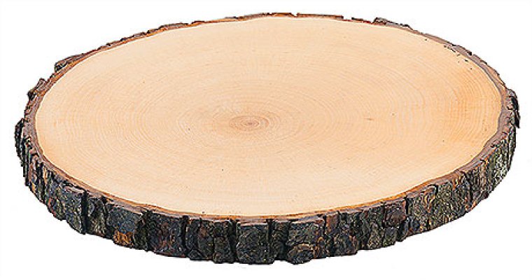 Rindenbrett, rund 20 cm - 22