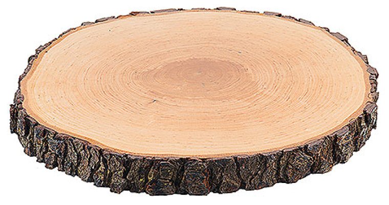 Rindenbrett, rund 27 cm - 30