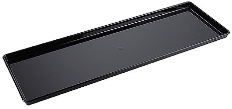 Auslageplatte, schwarz 58 cm Kunststoff