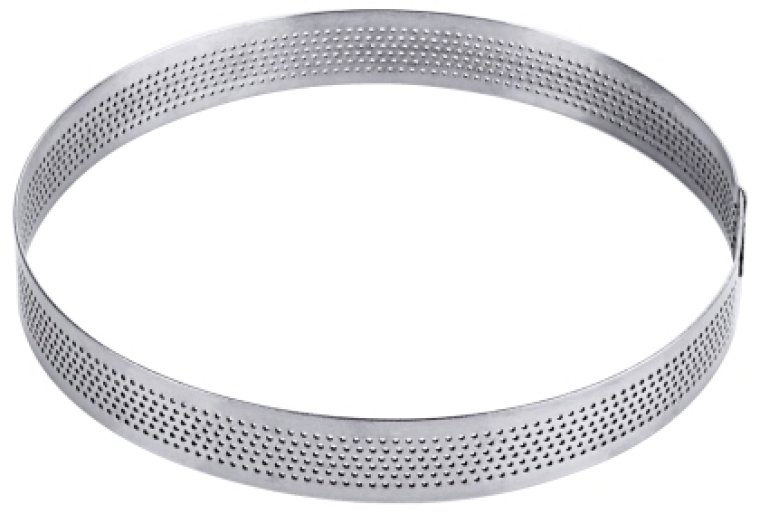 Tortenbodenring, rund, perforiert 15 cm Edelstahl