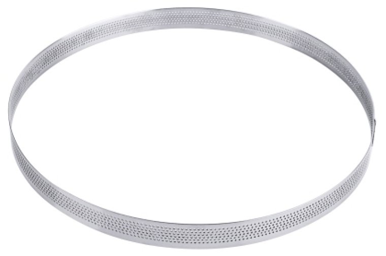 Tortenbodenring, rund, perforiert 26 cm Edelstahl