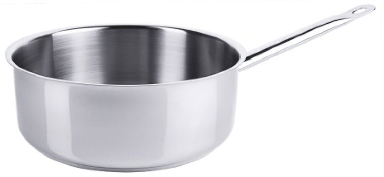 Stielkasserolle, extra niedrig 24 cm Edelstahl