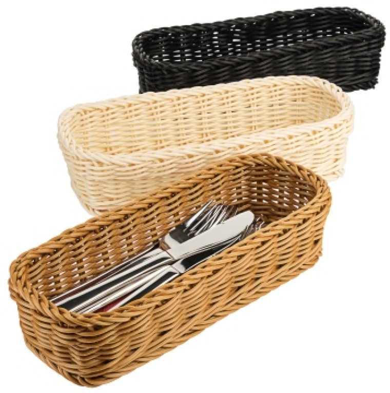 Besteckkorb schwarz 280 x 120 mm Kunststoff