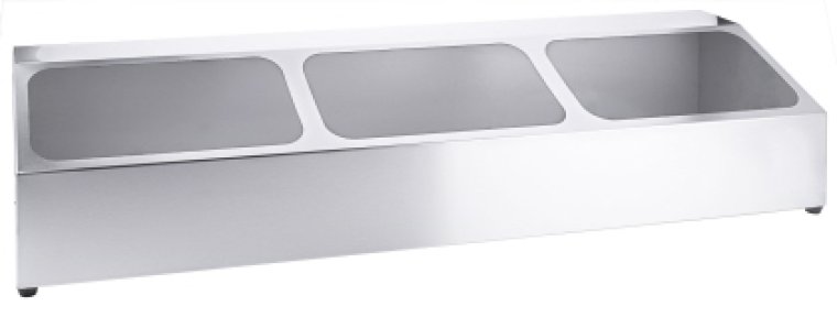Kasten für GN-Behälter 980 x 250 mm Edelstahl