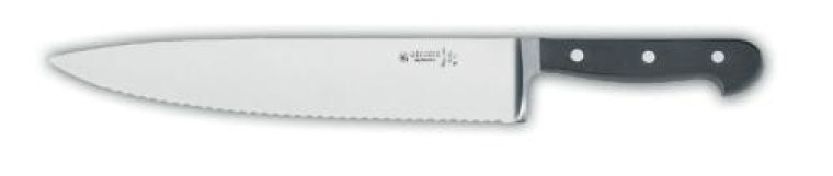 Kochmesser breit Klinge 25cm mit Wellenschliff