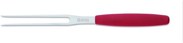 Wurstgabel 13 cm rot Edelstahl