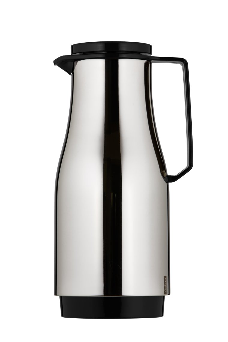Isolierkanne 1,5 l verchromt/schwarz Champion Edelstahl