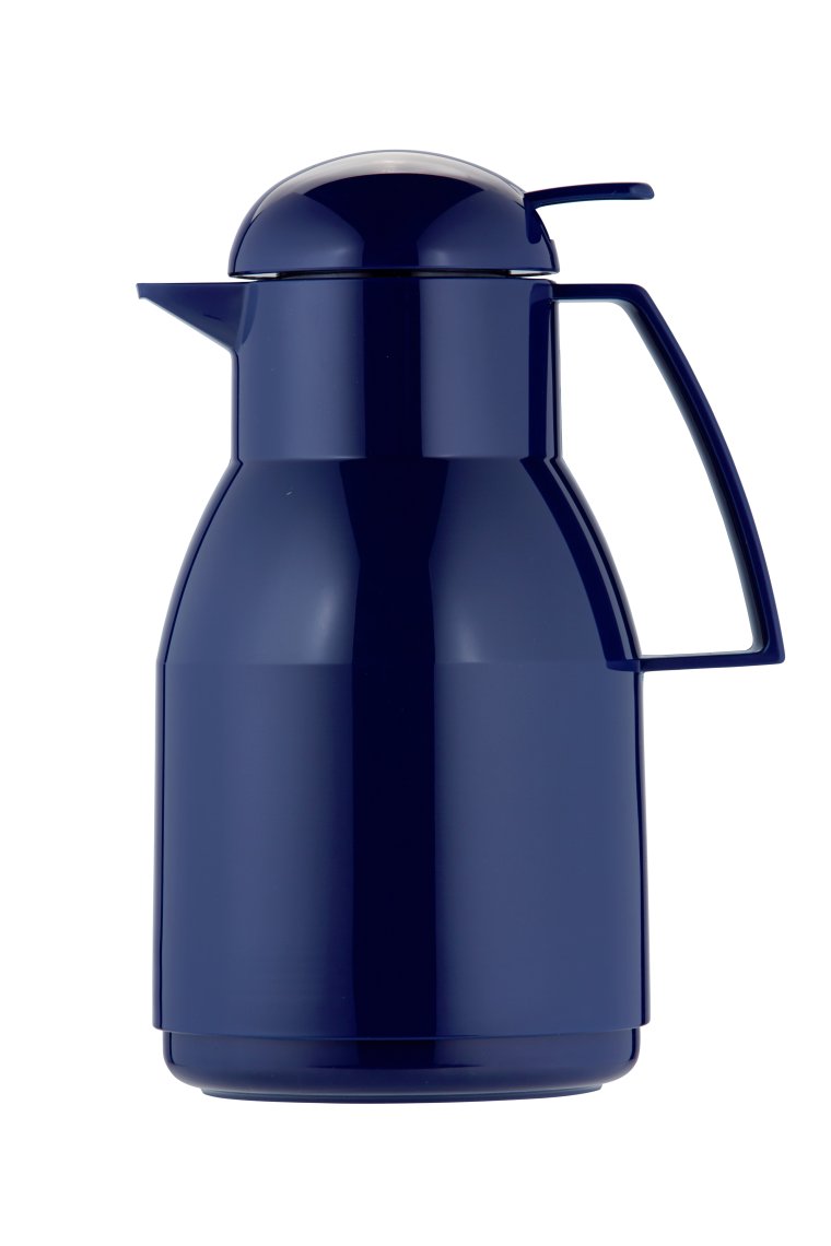 Isolierkanne 1,0 l dunkelblau Top Push Kunststoff