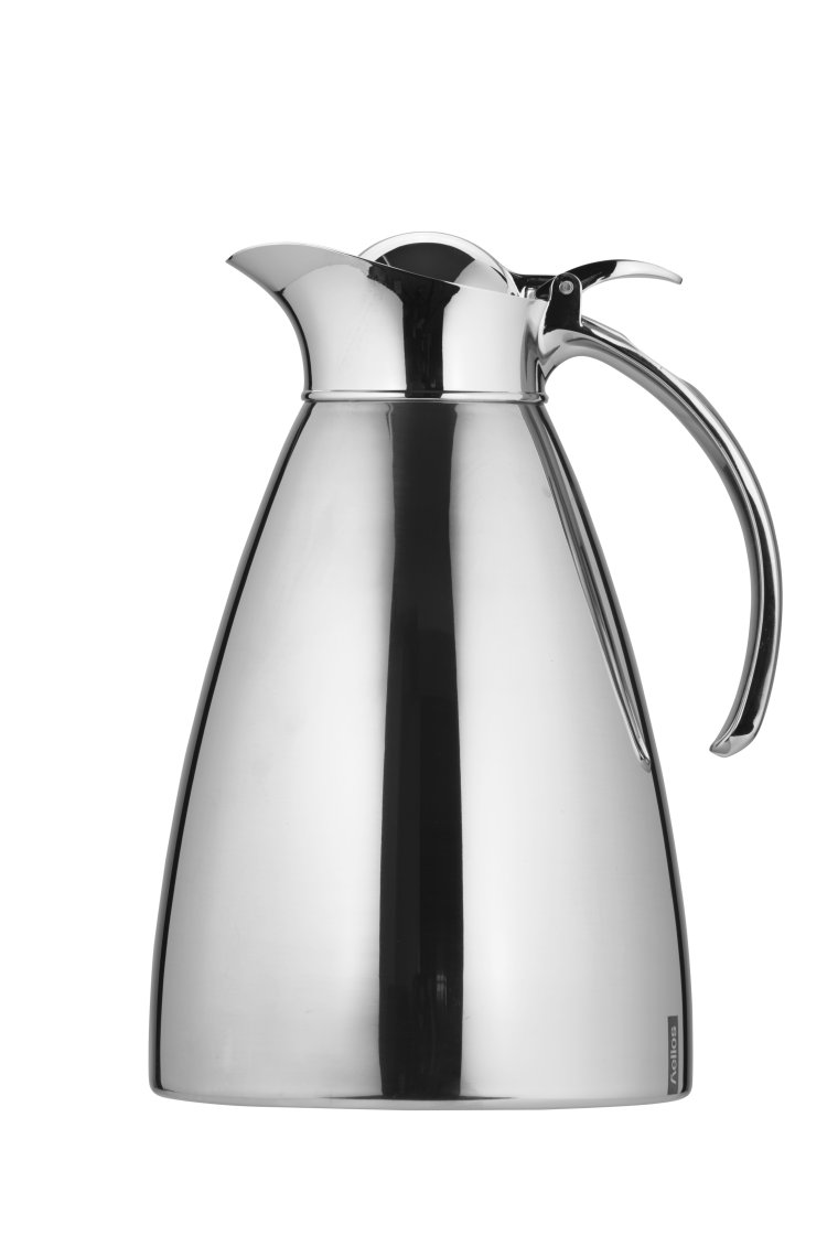 Edelstahl-Isolierkanne 1,5 l Klappdeckel Brilliant