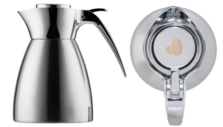 Isolierkanne Supreme 0,6 l Gravur Kaffeebohne Edelstahl