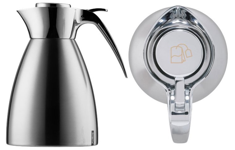 Isolierkanne Supreme 1,0 l Gravur Teebeutel Edelstahl