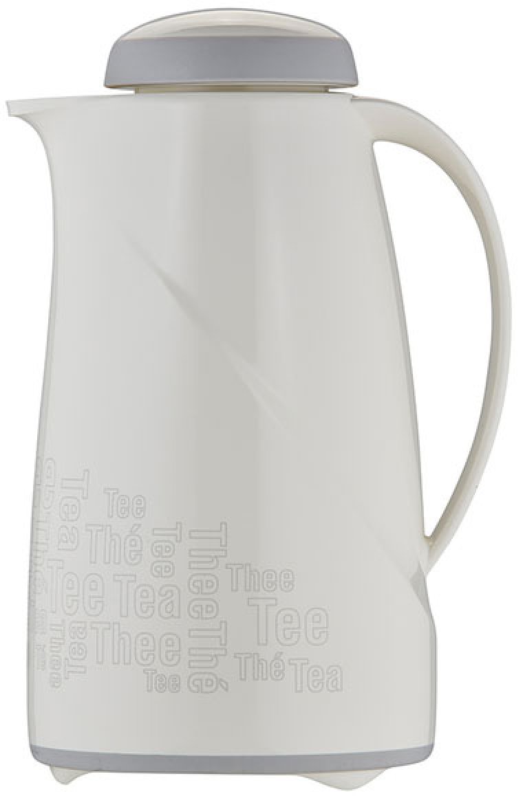 Isolierkanne Wave 1,0 l Tea Time weiß Kunststoff