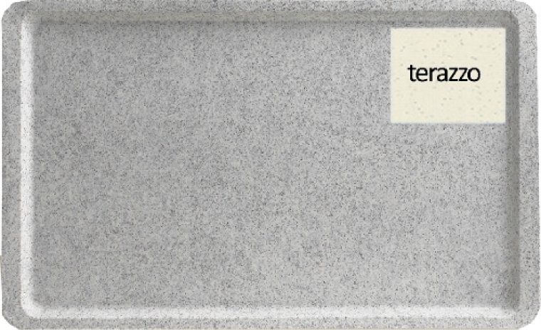 Tablett 53x37cm EN GL3980 terazzo Kunststoff