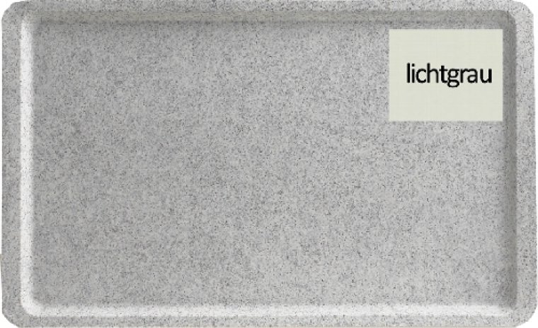 Tablett 53x37cm EN GL3980 lichtgrau Kunststoff