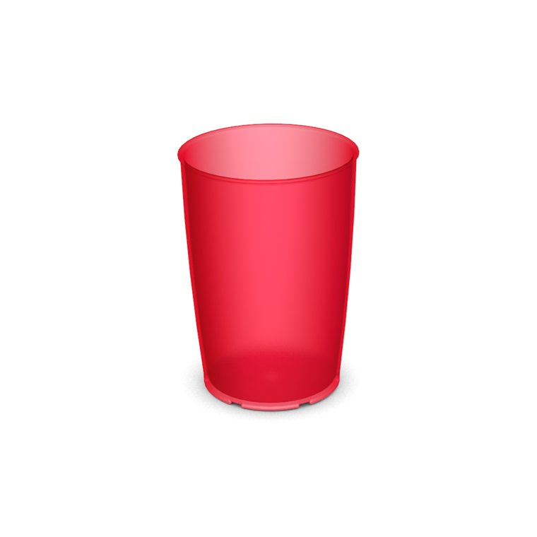 805 Trinkbecher 0,25 l rot-transparent