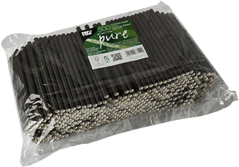 Cocktail Trinkhalme, Papier pure 500er Pack Ø 7 mm