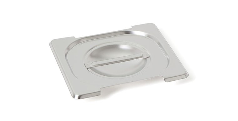 Flachdeckel 161a GN1/6 mit Griffmulde und Ausschnitt für Griffe GN 1/6