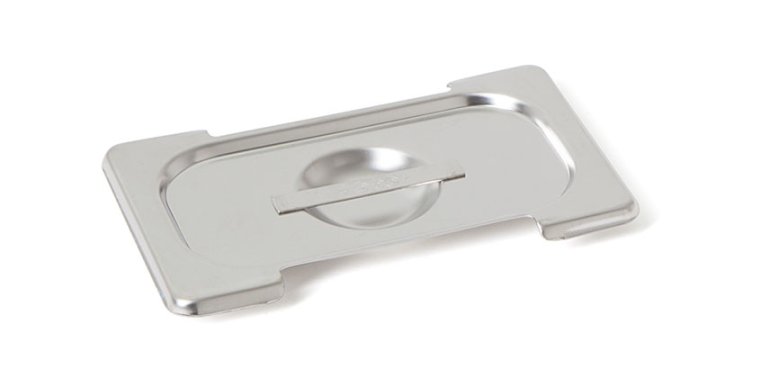 Flachdeckel 191a GN1/9 mit Griffmulde und Ausschnitt für Griffe GN 1/9