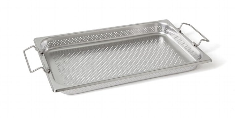 GN-Einsatz gelocht mit Stapelklappgriff 11 054 K GN1/1-55 325 x 530 mm GN 1/1 Edelstahl