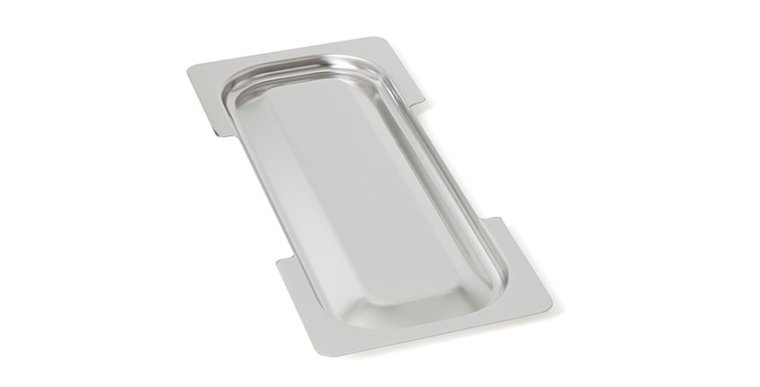 Steckdeckel 286a mit Ausschnitt für Griffe GN2/8 GN 2/8 Edelstahl
