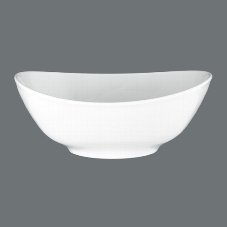 Schüssel oval 21 cm weiß Meran (Steak & More)