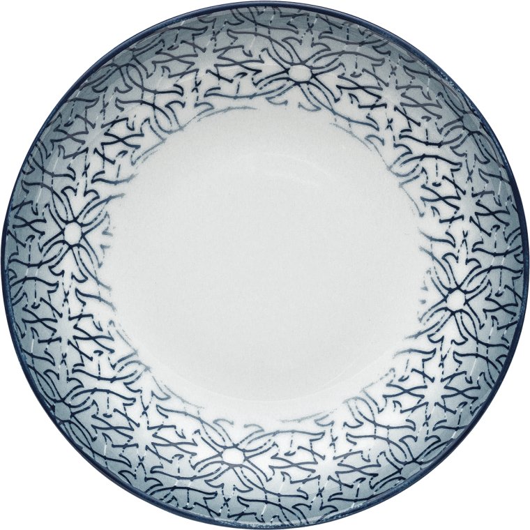 Teller tief coup 21 cm Shabby Chic 6 Porzellan