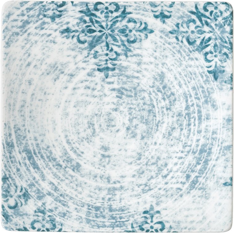 Teller halbtief eckig 24cm Shabby Chic 4
