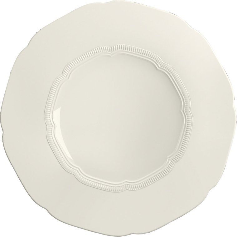 Teller flach rund Fahne Relief 29cm / CREATE Porzellan