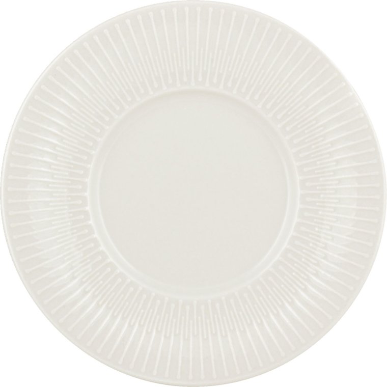 Teller flach rund Fahne Relief 16cm / VIBES DELIGHT Porzellan