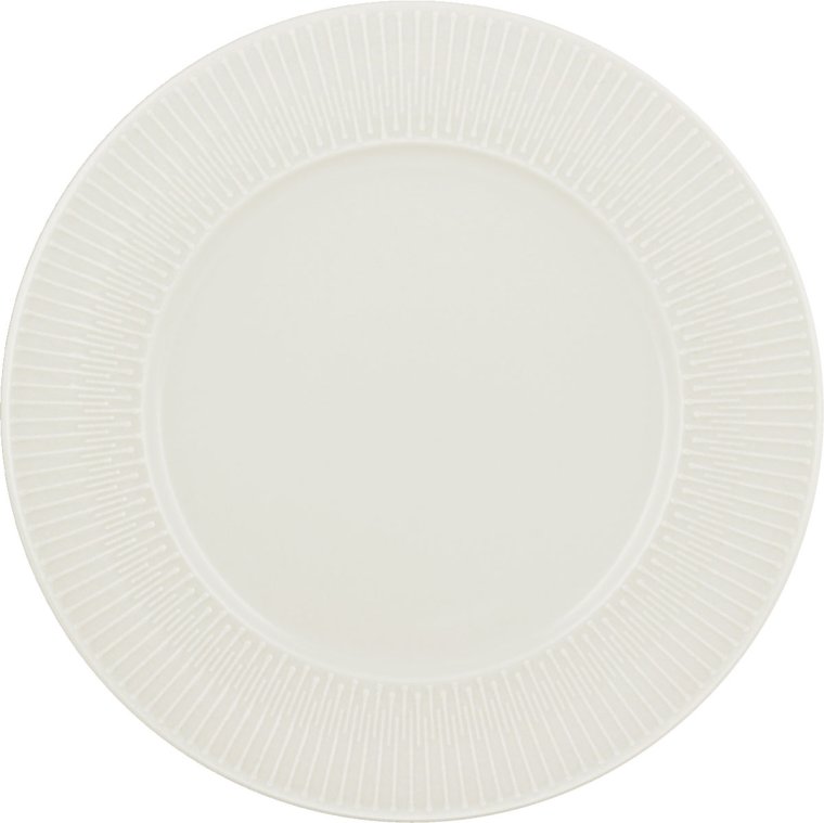 Teller flach rund Fahne Relief 21cm / VIBES DELIGHT Porzellan