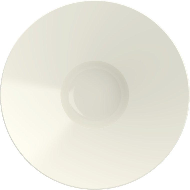 Teller tief rund breite Fahne 31cm weiß, KUMO