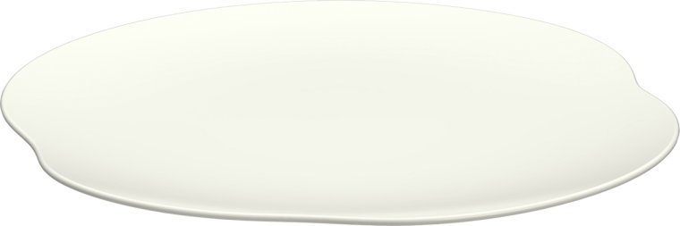 Teller flach amorph coup 28cm weiß, KUMO