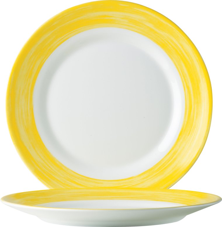 Brush Yellow Teller flach 25,4 cm