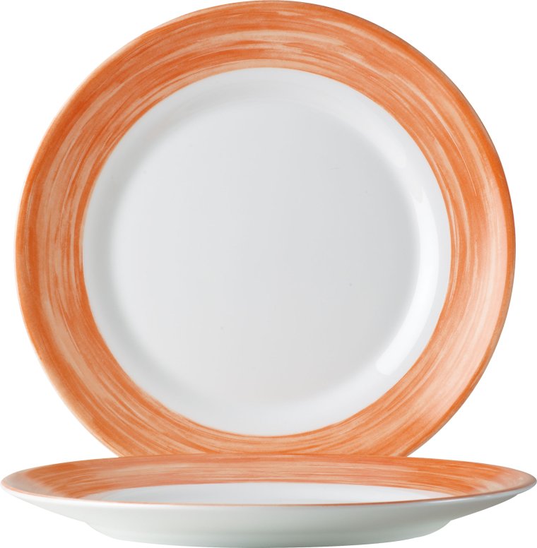 Brush Orange Teller flach 25,4cm