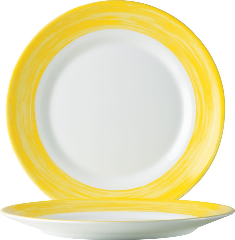 Brush Yellow Teller flach 23,5cm
