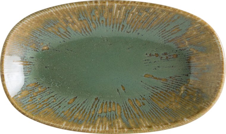 Snell Sage Gourmet Servierplatte oval 24x14cm Grün Porzellan
