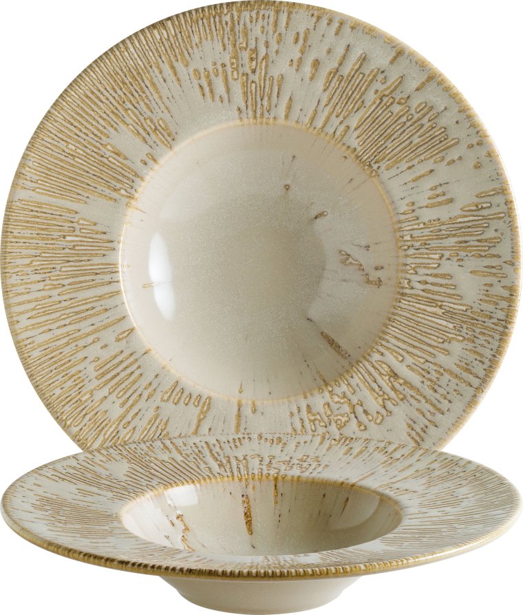 Snell Sand Banquet Pastateller 28cm Beige Porzellan