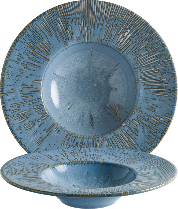 Snell Sky Banquet Pastateller 28cm Blau Porzellan