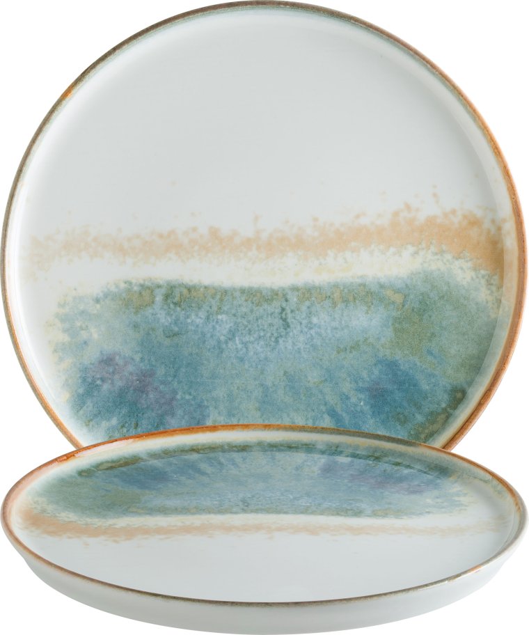 Fium Hygge Teller flach 28cm Blau Porzellan