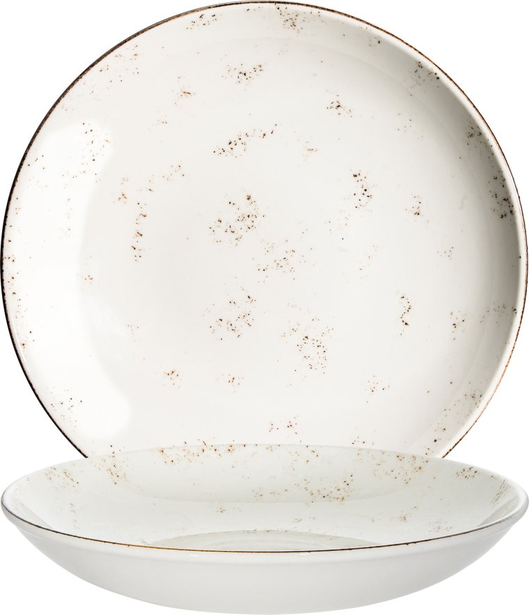 Grain Bloom Teller tief 25cm Creme Porzellan