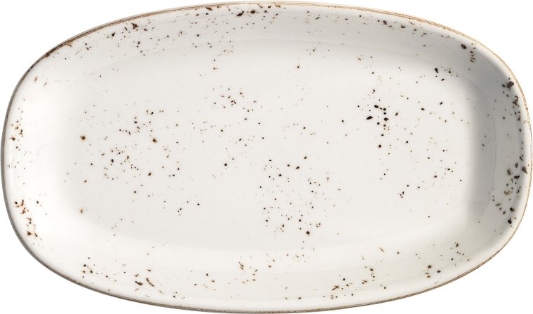 Grain Gourmet Servierplatte oval 19x11cm Creme Porzellan