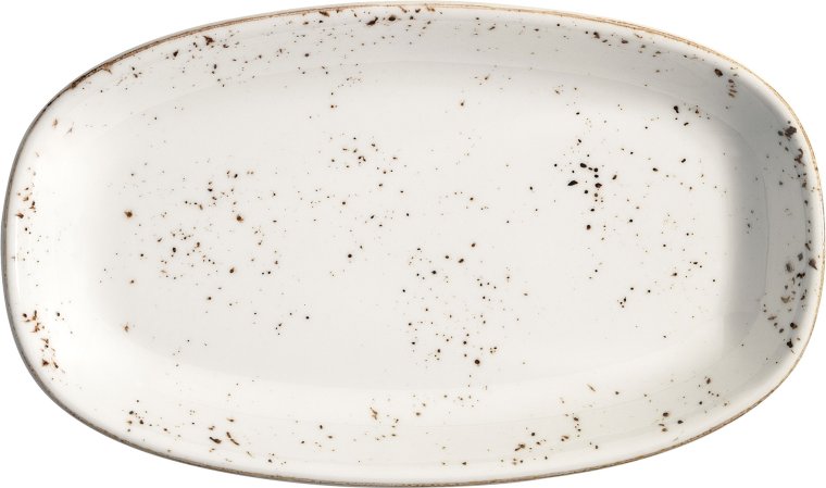 Grain Gourmet Servierplatte oval 24x14cm Creme Porzellan