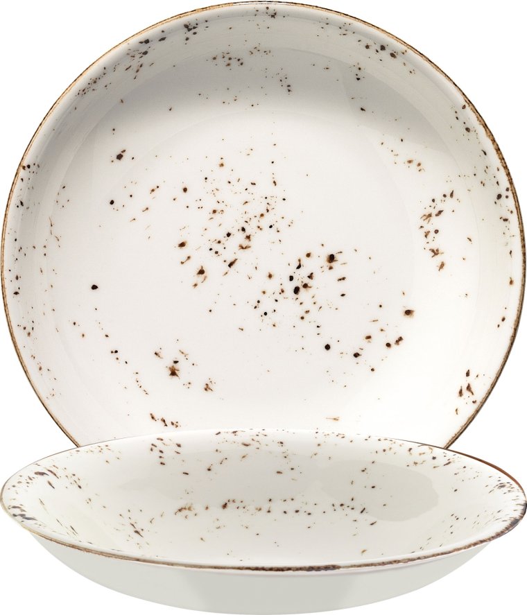 Grain Gourmet Teller tief 20cm Creme Porzellan