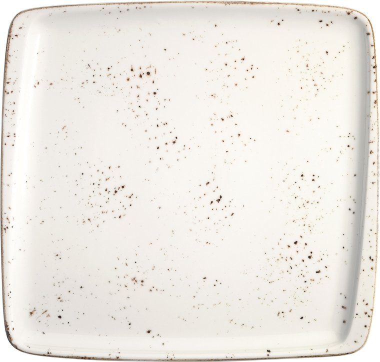 Grain Moove Platte 22x20cm Creme Porzellan