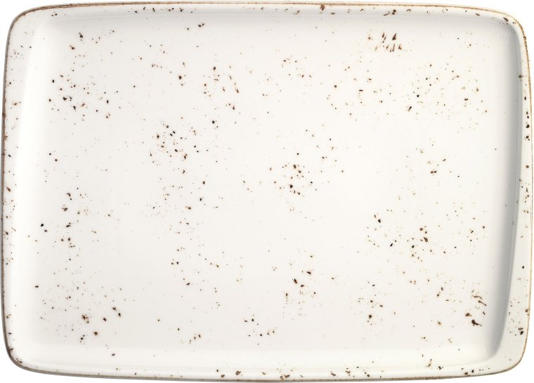 Grain Moove Platte 23x16cm Creme Porzellan
