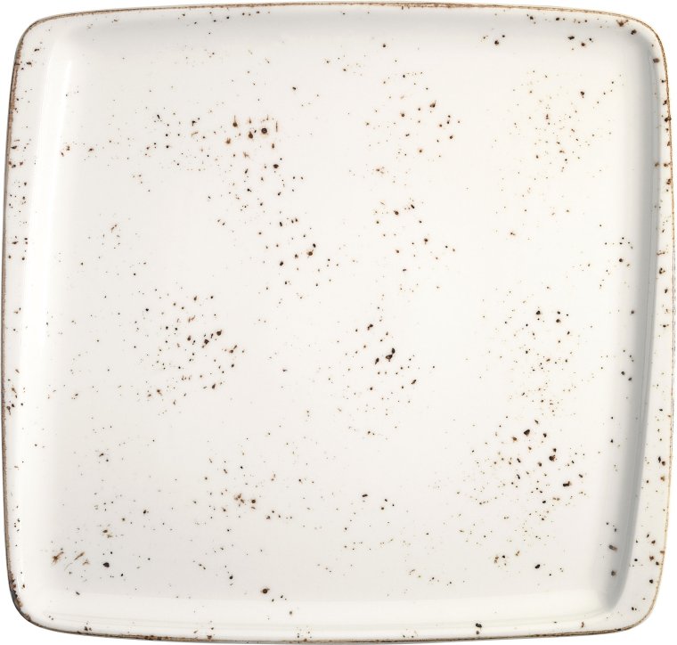 Grain Moove Platte 27x25cm Creme Porzellan