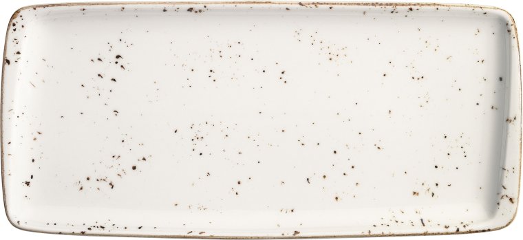 Grain Moove Platte 34x16cm Creme Porzellan