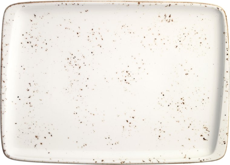 Grain Moove Platte 36x25cm Creme Porzellan