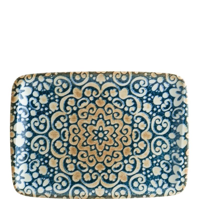 Alhambra Moove Platte 23x16cm Blau Porzellan
